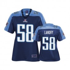 Women Tennessee Titans #58 Harold Landry Navy Pro Line Player Jersey