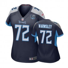 Women Tennessee Titans #72 Julius Warmsley 20th Anniversary Game Navy Jersey