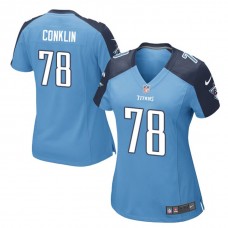 Women Tennessee Titans #78 Jack Conklin Light Blue Alternate Game Jersey