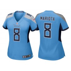 Women Tennessee Titans #8 Marcus Mariota Light Blue 2018 Game Jersey