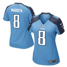 Women Tennessee Titans #8 Marcus Mariota Light Blue Alternate Game Jersey