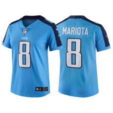 Women Tennessee Titans #8 Marcus Mariota Light Blue Color Rush Limited Jersey