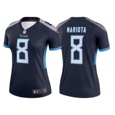 Women Tennessee Titans #8 Marcus Mariota Navy Legend Jersey