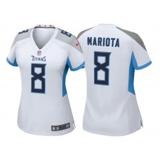 Women Tennessee Titans #8 Marcus Mariota White 2018 Game Jersey