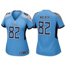 Women Tennessee Titans #82 Delanie Walker Light Blue 2018 Game Jersey