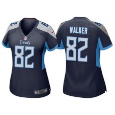 Women Tennessee Titans #82 Delanie Walker Navy 2018 Game Jersey