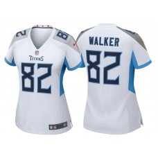 Women Tennessee Titans #82 Delanie Walker White 2018 Game Jersey