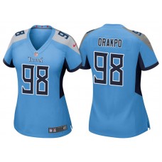 Women Tennessee Titans #98 Brian Orakpo Light Blue 2018 Game Jersey