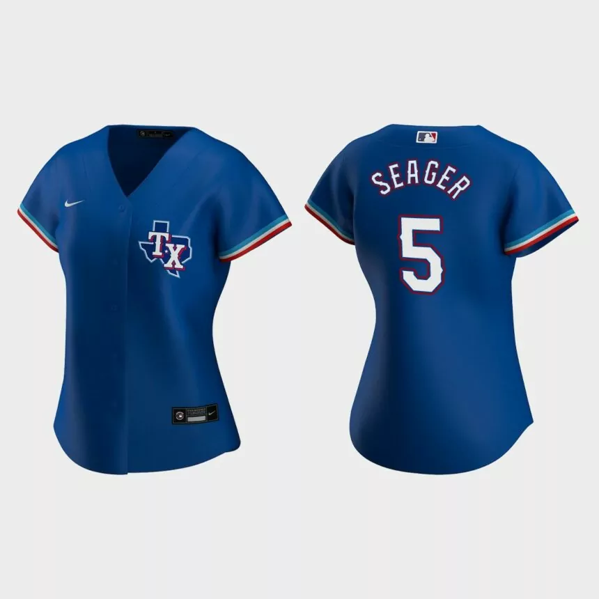 Women Texas Rangers Corey Seager Royal Replica Jersey