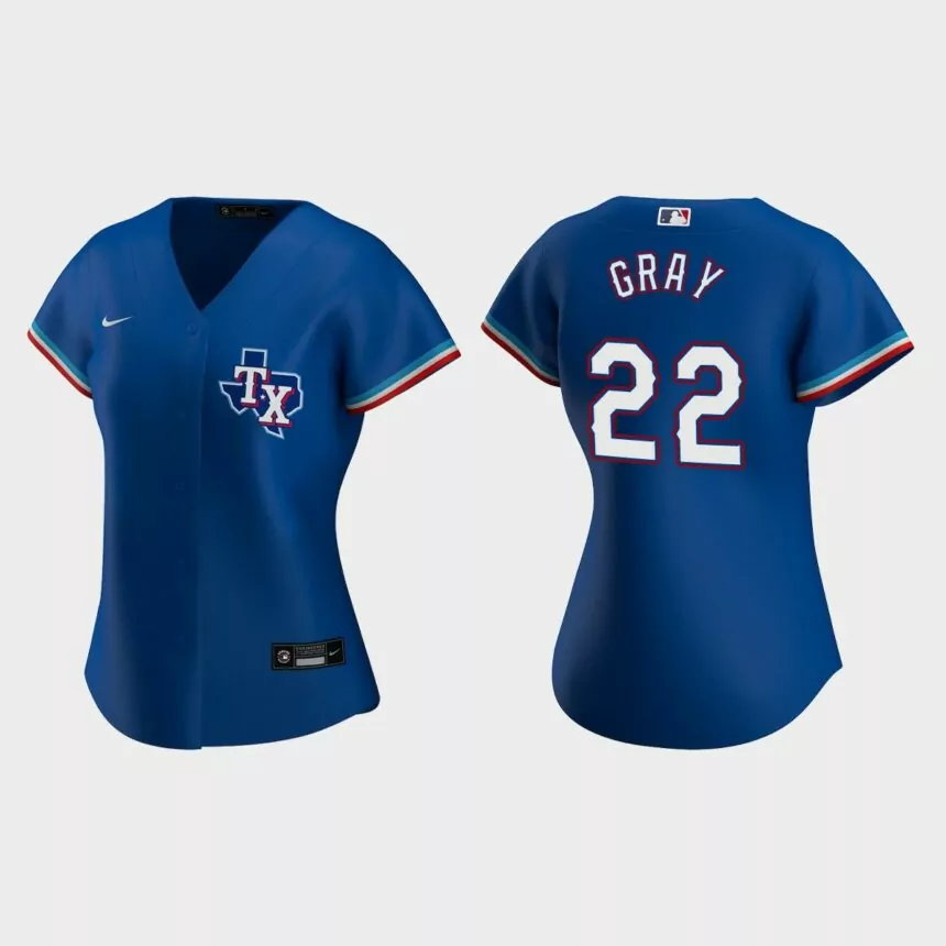 Women Texas Rangers Jon Gray Royal Replica Jersey