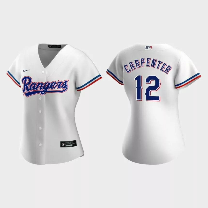 Women Texas Rangers Matt Carpenter White Replica Jersey