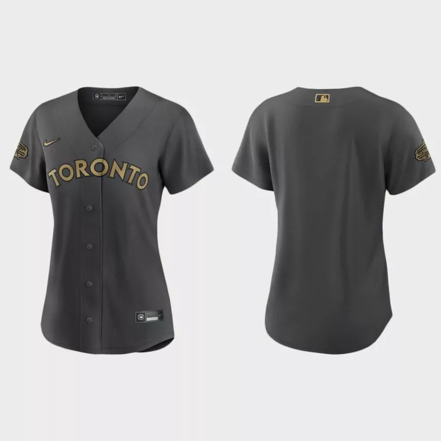 Women Toronto Blue Jays Charcoal 2022 MLB All-Star Game Replica Jersey