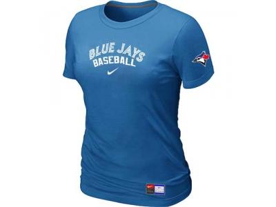 Women Toronto Blue Jays NEW L.blue Short Sleeve Practice T-Shirt