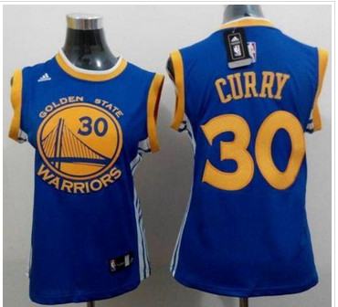 Women Warriors #30 Stephen Curry Blue Road NBA Jersey
