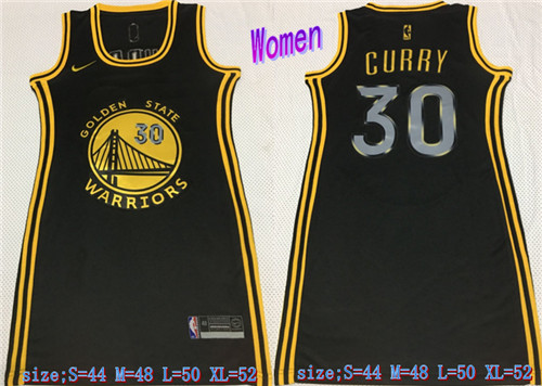 Women Warriors 30 Stephen Curry Black Women Nike Swingman Jersey
