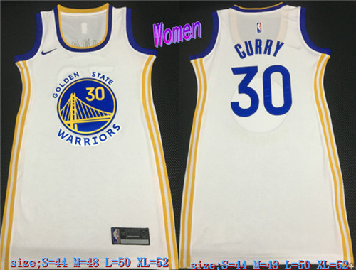 Women Warriors 30 Stephen Curry White Women Nike Swingman Jersey