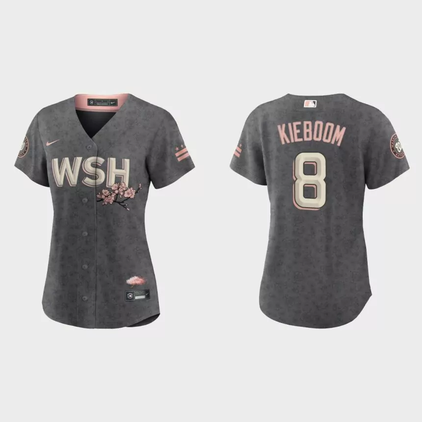 Women Washington Nationals Carter Kieboom Gray 2022 City Connect Replica Jersey