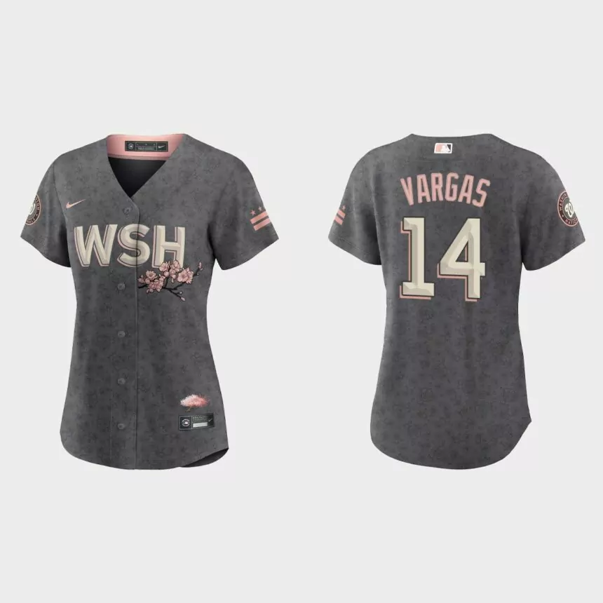 Women Washington Nationals Ildemaro Vargas Gray 2022 City Connect Replica Jersey