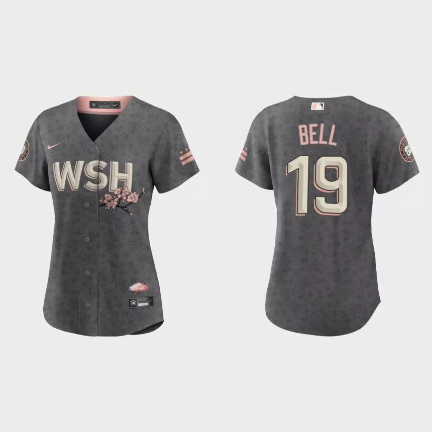 Women Washington Nationals Josh Bell Gray 2022 City Connect Replica Jersey