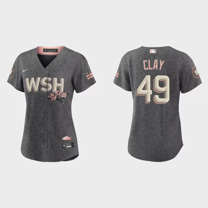 Women Washington Nationals Sam Clay Gray 2022 City Connect Replica Jersey