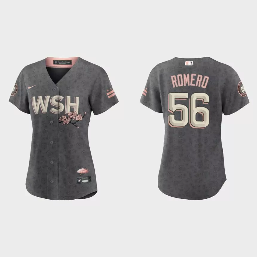 Women Washington Nationals Seth Romero Gray 2022 City Connect Replica Jersey