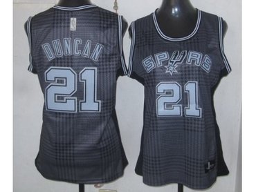 Women nba San Antonio Spurs #21 Tim Duncan black-grey(2012)