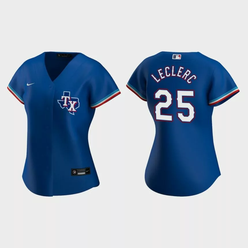 Women’s #25 Jose Leclerc Texas Rangers Alternate Replica Jersey – Royal