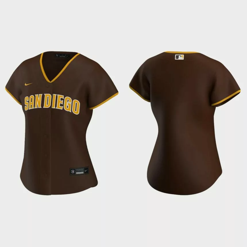 Women’s San Diego Padres Brown 2020 Road Replica Jersey