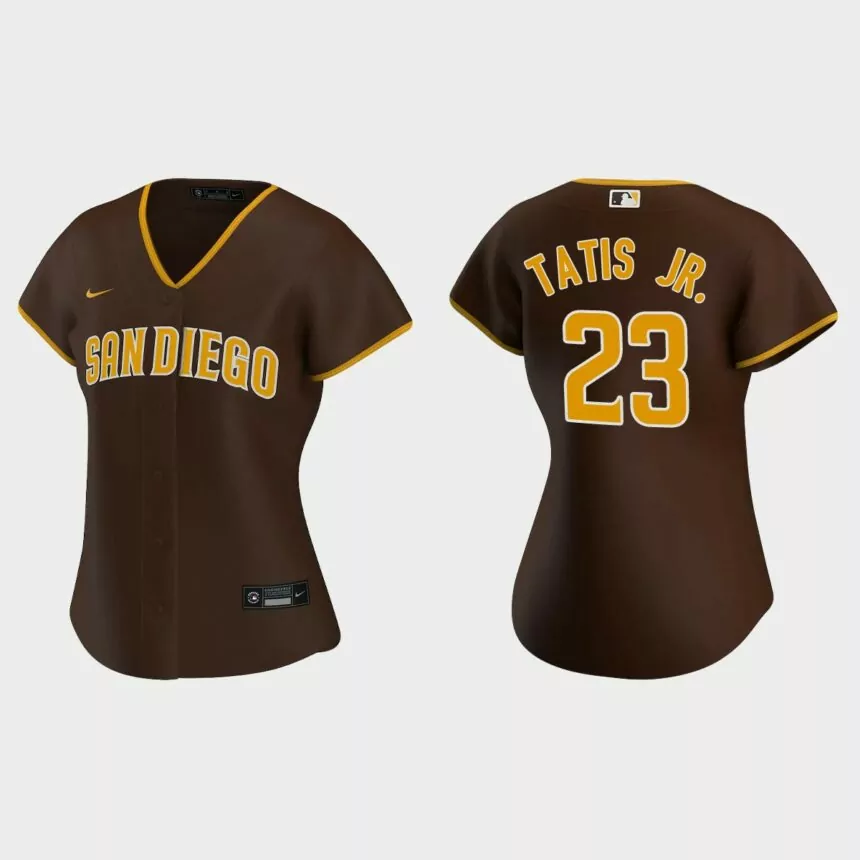 Women’s San Diego Padres Fernando Tatis Jr. Brown 2020 Road Replica Jersey