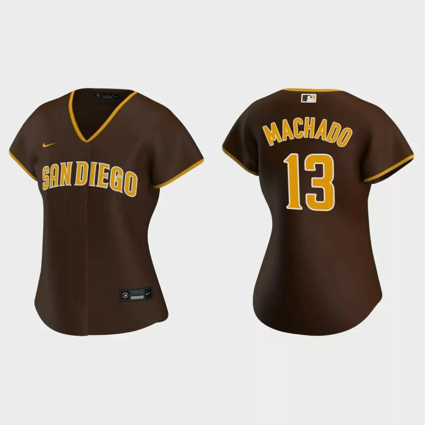Women’s San Diego Padres Manny Machado Brown 2020 Road Replica Jersey