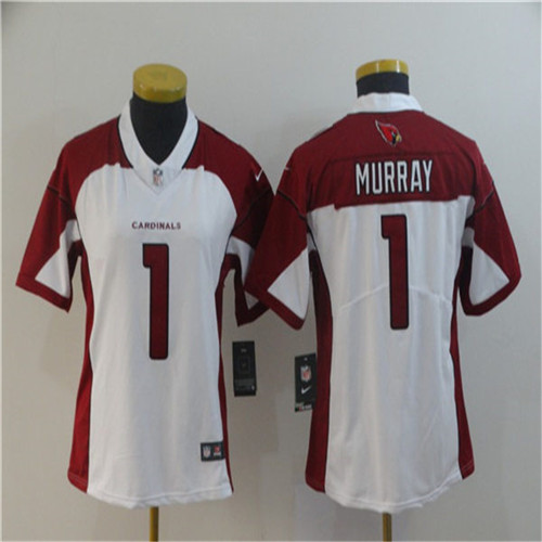 Womens Arizona Cardinals #1 Kyler Murray Nike White Limited Stitched Jersey
