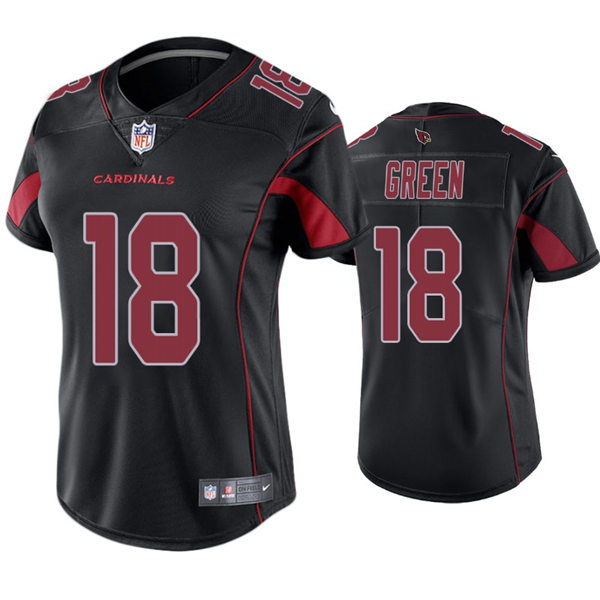 Womens Arizona Cardinals #18 A.J. Green Nike Black Color Rush Limited Jersey