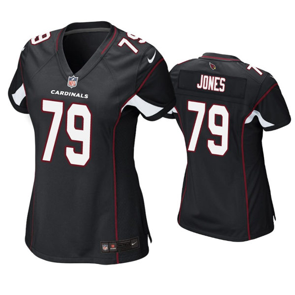 Womens Arizona Cardinals #79 Josh Jones Nike Alternate Black Limited Jersey