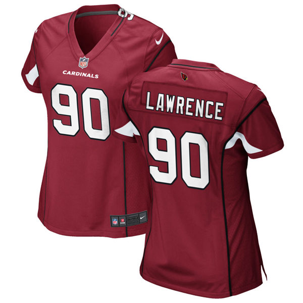 Womens Arizona Cardinals #90 Rashard Lawrence Nike Cardinal Vapor Limited Jersey