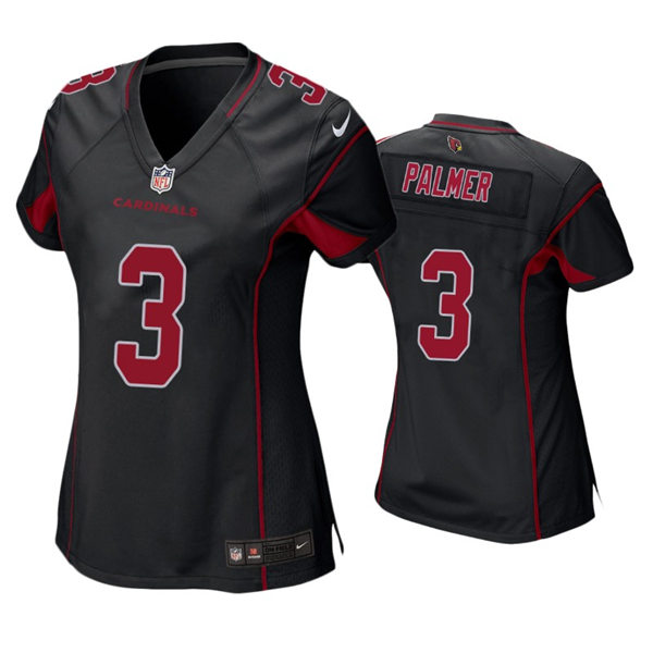 Womens Arizona Cardinals Retired Player #3 Carson Palmer Nike Black Color Rush Limited Jersey