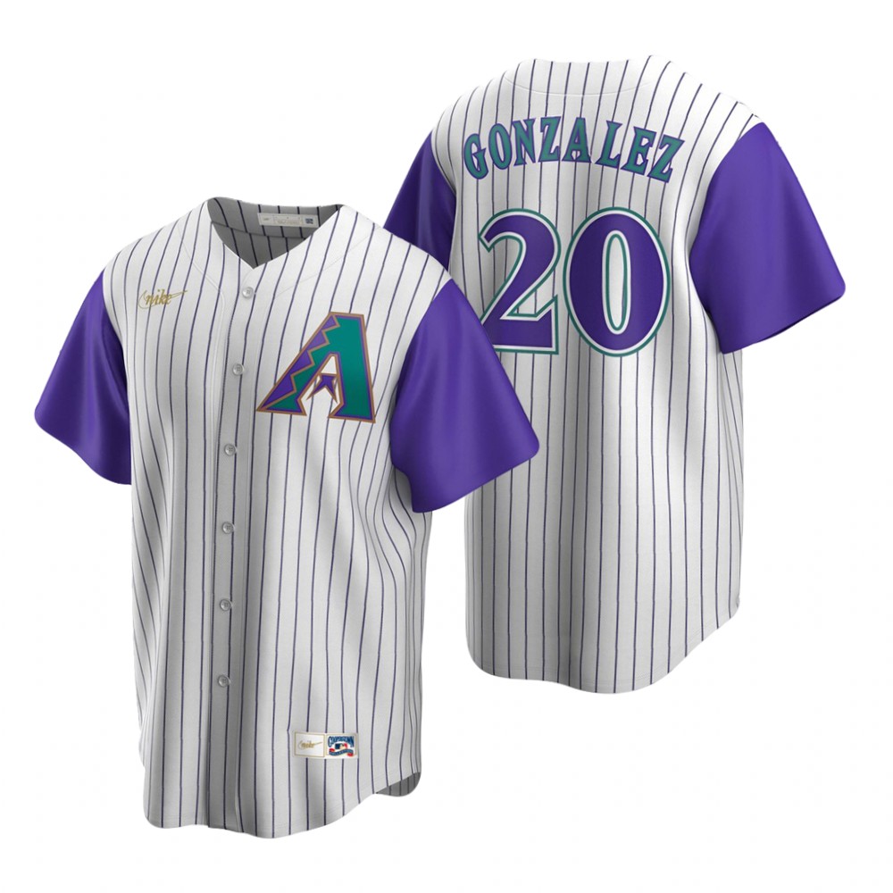 Womens Arizona Diamondbacks #20 Luis Gonzalez Nike Cream Cooperstown Collection