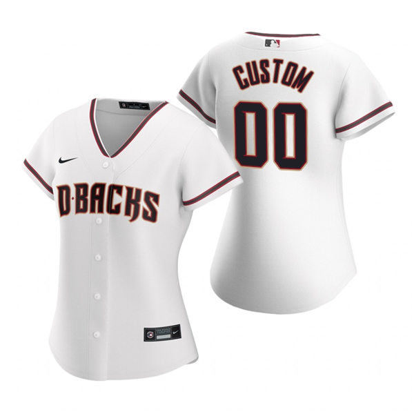 Womens Arizona Diamondbacks Custom Josh Reddick Carson Kelly Joshua Rojas Nick Ahmed David Peralta Nike White Jersey