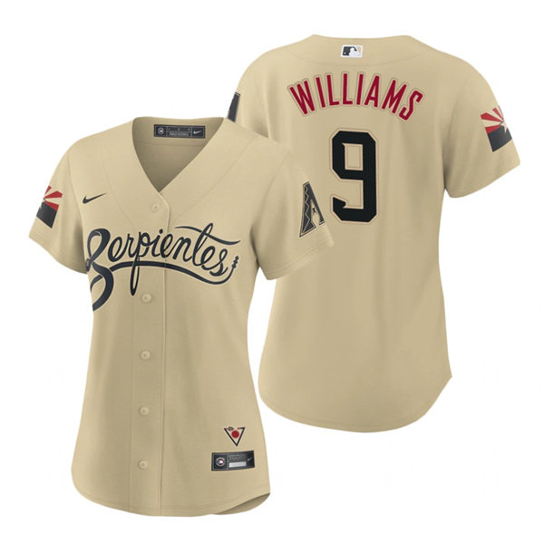 Womens Arizona Diamondbacks Retired Player #9 Matt Williams Nike Tan 2021 Arizona City Connect