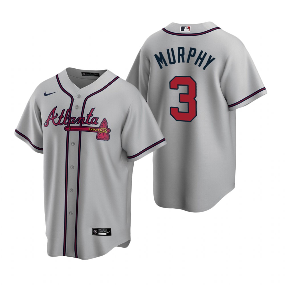 Womens Atlanta Braves #3 Dale Murphy Nike Grey Away Cool Base Jersey