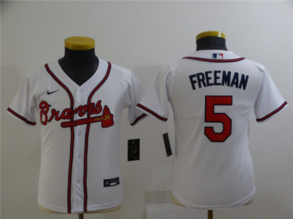 Womens Atlanta Braves #5 Freddie Freeman Nike Home White Cool Base Jerseys