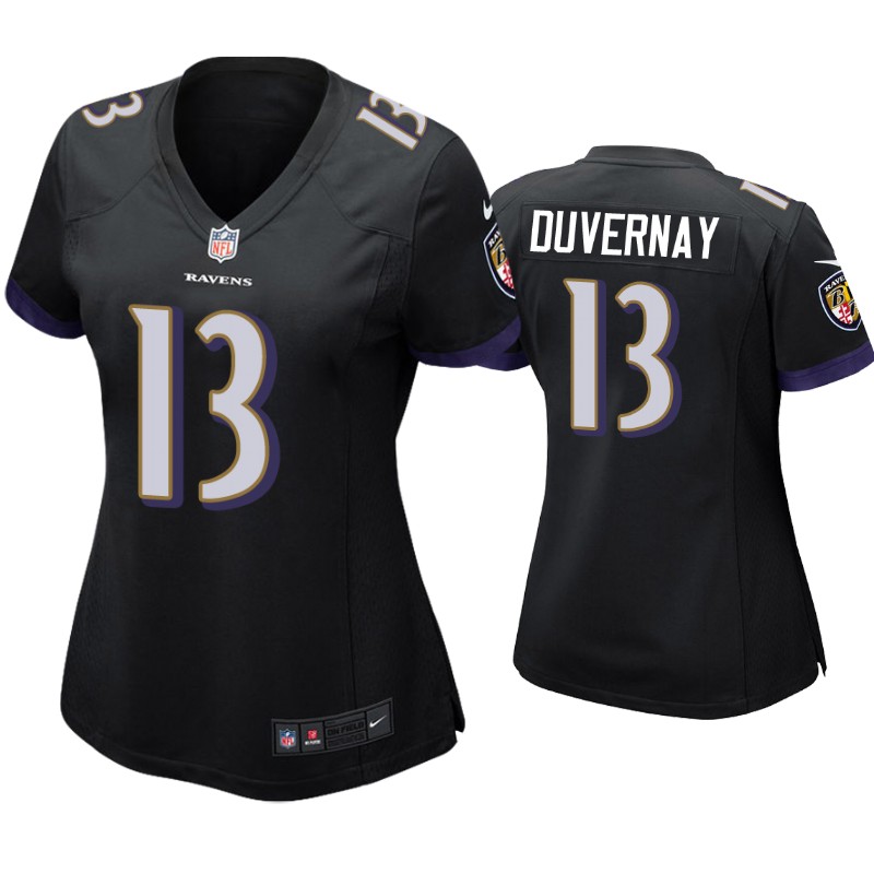 Womens Baltimore Ravens #13 Devin Duvernay Nike Black Alternate Limited Stitched Jersey