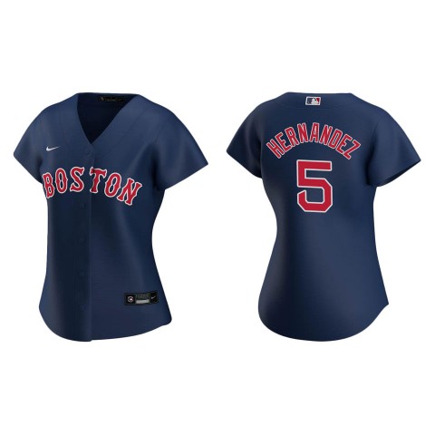 Womens Boston Red Sox #5 Enrique Hernandez Nike Navy Alternate CoolBase Jersey