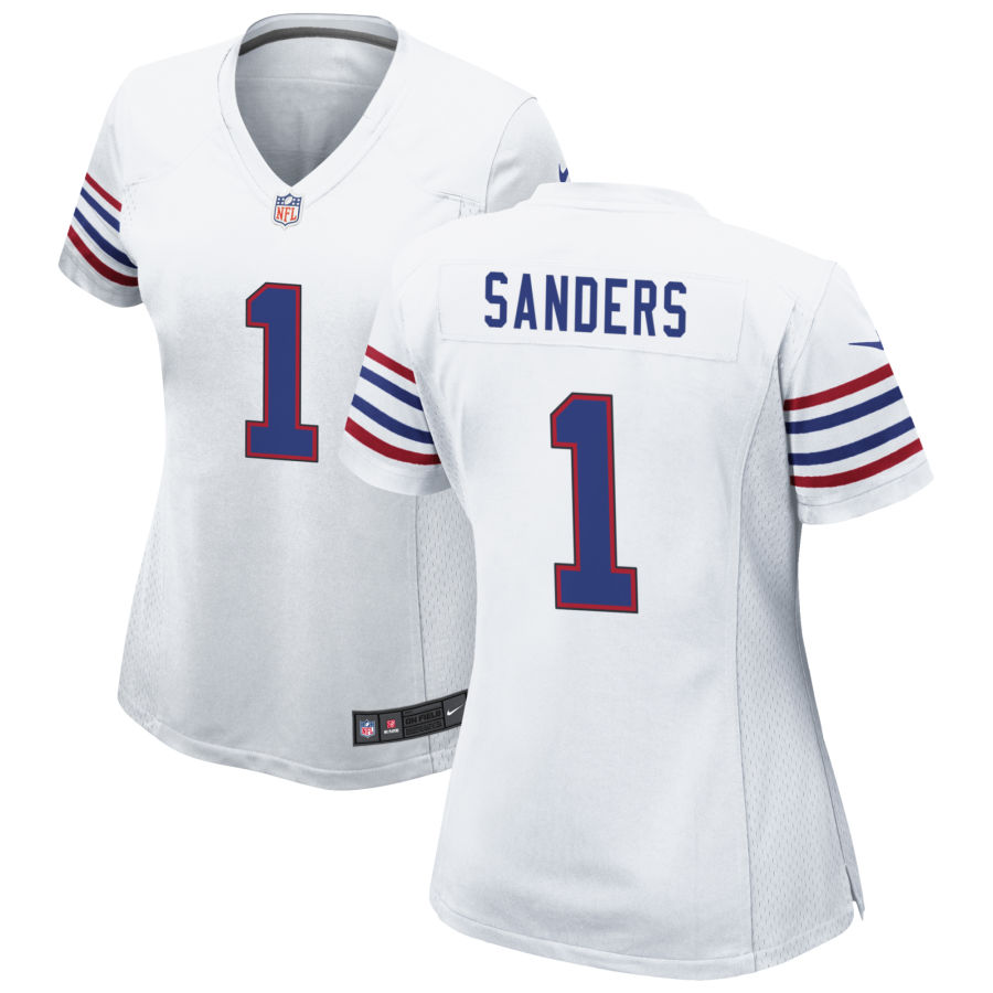 Womens Buffalo Bills #1 Emmanuel Sanders Nike White Alternate Limited Jersey
