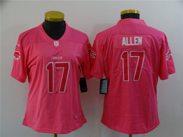 Womens Buffalo Bills #17 Josh Allen Nike Pink Fashion Stitched Jersey