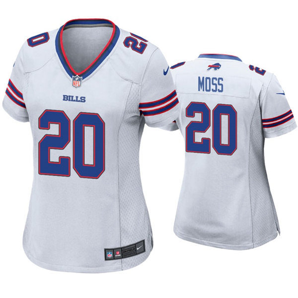 Womens Buffalo Bills #20 Zack Moss Nike White Limited Jersey