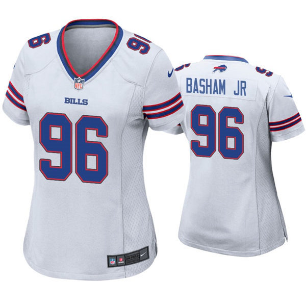 Womens Buffalo Bills #96 Carlos Basham Jr. Nike White Limited Jersey
