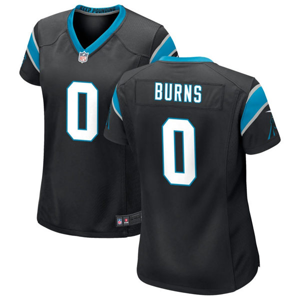 Womens Carolina Panthers #0 Brian Burns Nike Black Limited Jersey