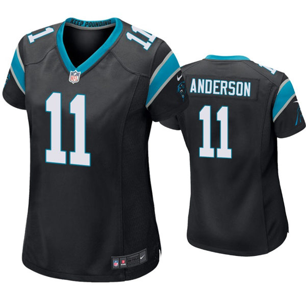 Womens Carolina Panthers #11 Robby Anderson Nike Black Limited Jersey