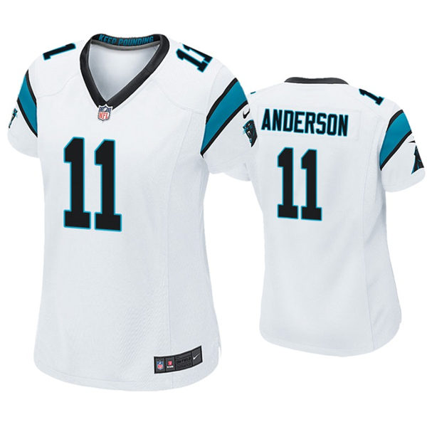 Womens Carolina Panthers #11 Robby Anderson Nike White Limited Jersey