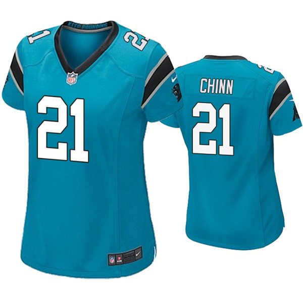 Womens Carolina Panthers #21 Jeremy Chinn Nike Blue Limited Jersey